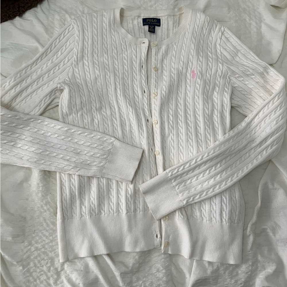 Polo Ralph Lauren KIDS cable knit cardigan.